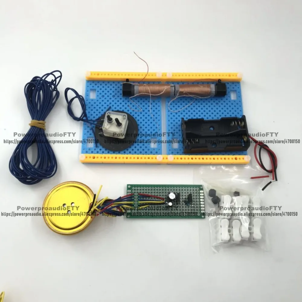 

Ore Radio DIY Making High Resistance Headphones Variable Capacitor Simple Wireless Electronic Single Tube Kit