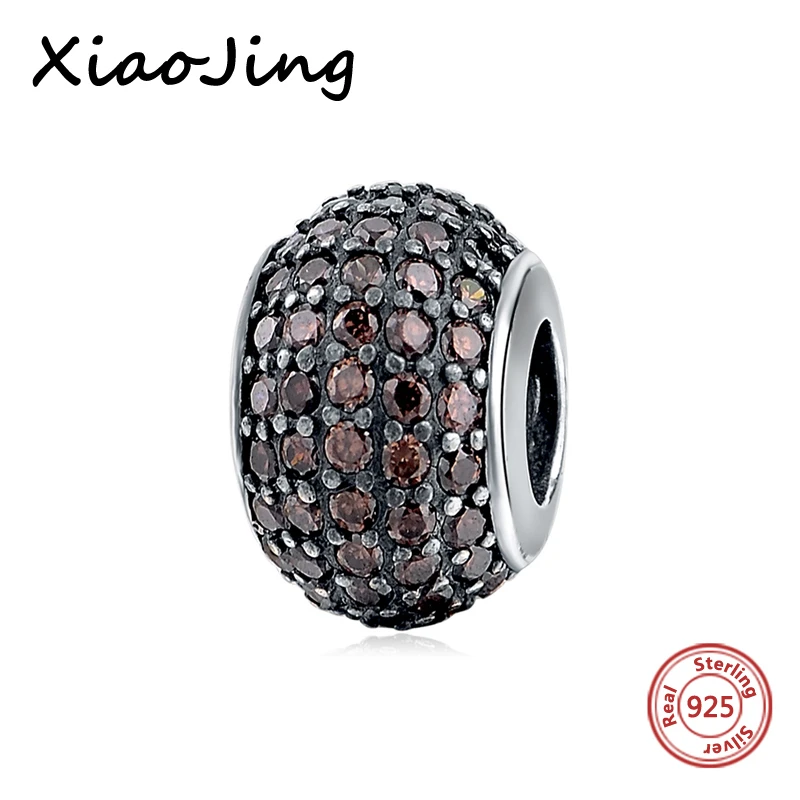 

Aliexpress 100% 925 Sterling Silver Charm cz beads fit original European charm bracelet diy beads jewelry making for women gifts