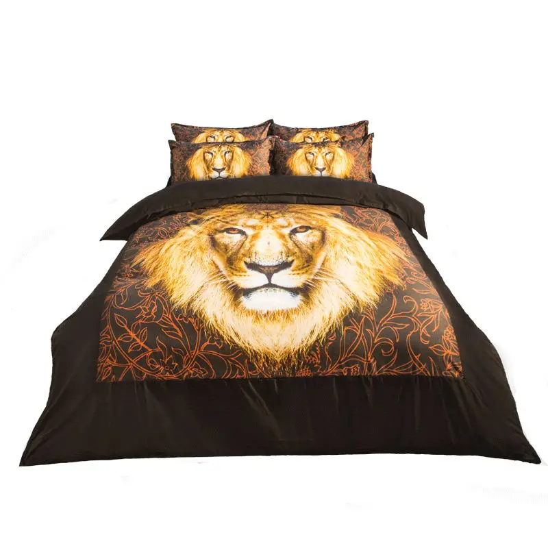 Animal Printed Lion King Bedding Set Twin Queen King Size Duvet Cover