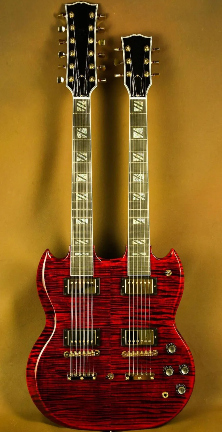 Custom Electric Guitar, Double Neck Guitar Elegant/Beauty Double
