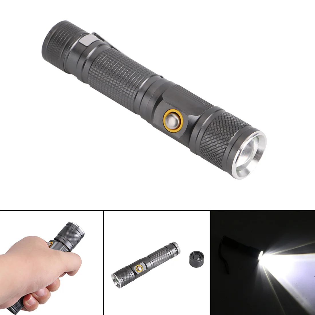 High quality 1pc Portable Light Flashlight Xml T6 Led Torch Rechargeable Waterproof Flash Light