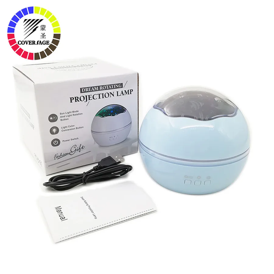  Coversage Rotating Night Light Projector Spin Starry Sky Star Master Children Kids Baby Sleep Roman - 32906468878