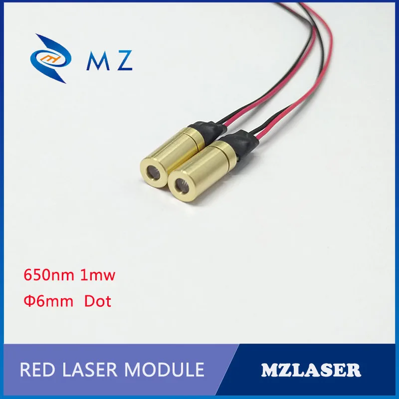 Красный 6 мм 650 нм 1 мВт маленький размер, низкая мощность лазерный модуль класс II безопасный лазер