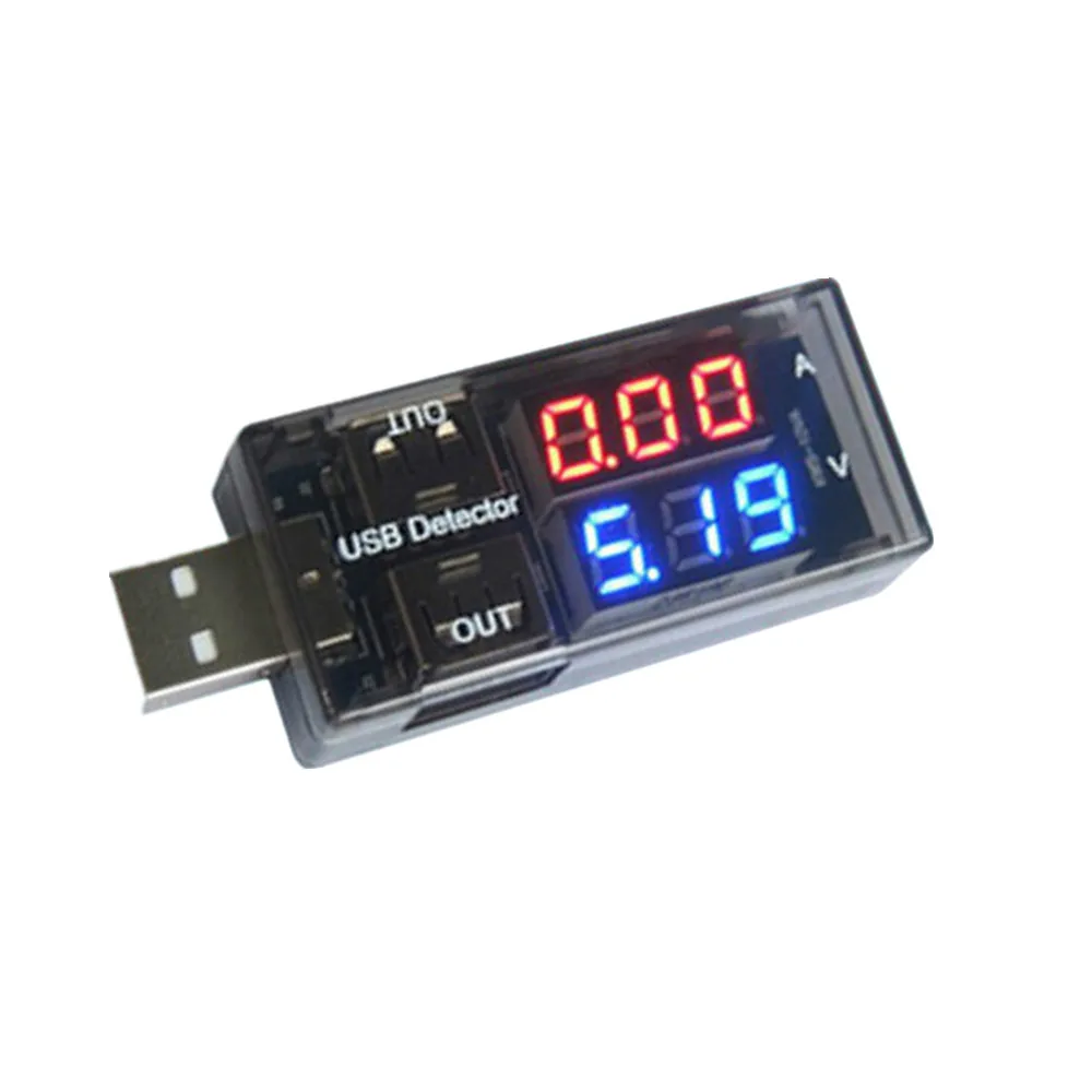 

USB Current Voltage Charging Detector Mobile Power Current and Voltmeter Ammeter Voltage USB Charger Tester Double Row Shows