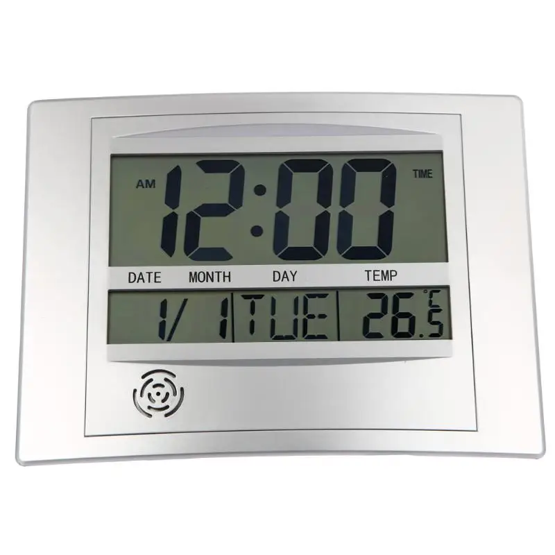 

LCD Digital Wall Clock With Thermometer Electronic Temperature Meter Calendar Indoor Desk Digital Wall Clock home decor
