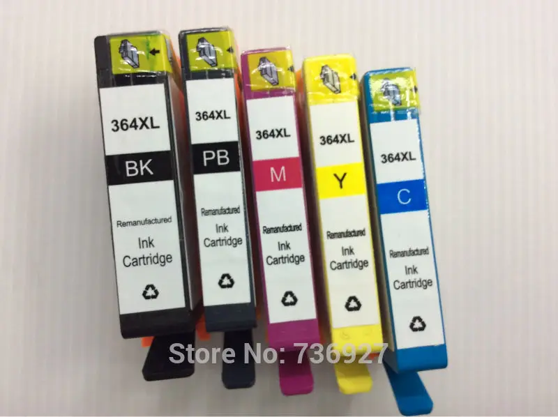 

5pk for hp 364 ink cartridge CN684E CN685E CN686E CN687E CR277E for HP Photosmart Premium  C410a 7510 7520 7525 D7560 6520
