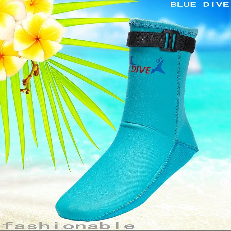 Мужские и женские 3 мм неопреновые носки для дайвинга с ремнем для подводного плавания и Сноркелинга теплая нескользящая обувь для плавания