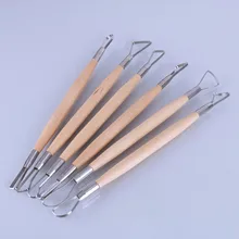 6 шт./компл. 8 дюймов двойной конец Обычные ленты ручка для инструмента воск керамическая глиняная скульптура резьба инструмент DIY ремесло набор