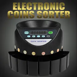 Автоматические электронные деньги сортировщик и счетчик монет наличной валюты Счетная машина для монет евро