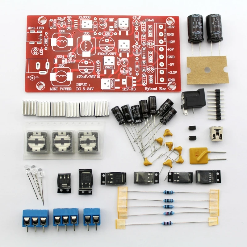 

DIY USB Boost Single Turn Dual Module Linear Regulator Multiple Output Power Kit