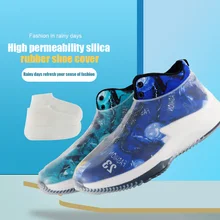 1 Pair Convenient Boots Shoes Covers Reusable Silicone Outdoor Rainy Waterproof Shoe Protectors XH8Z