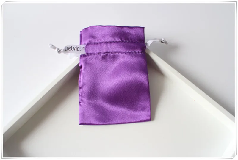

Customized Logo Satin pouch Drawstring bag Jewelry bag satin Gift Bags free shipping