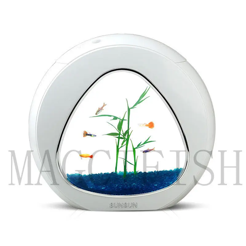 

Colorful Mini Ecology Fish Tank Integration Filter Mini Nano Tank Office Coffee Table Aquarium 4 L 6 L Home Decorations