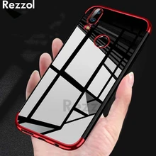 

Rezzol For Huawei P Smart 2019 Case Laser Plating Clear Soft Silicone Back Cover For Huawei honor 10 lite 6.21'' Phone Case