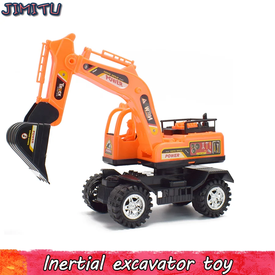 

Inertial Excavator Diecast Construction Vehicle Toy Garbage Engineering Model Car Educational Pull Back Toy For Boy Kids Gift