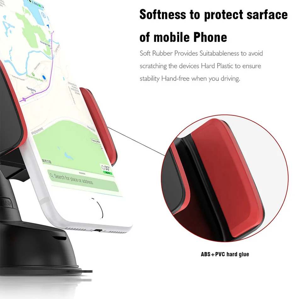 Universal Car Phone Holder Sucker Stand For iPhone 7 6S Adjustable 360 Rotation (1)