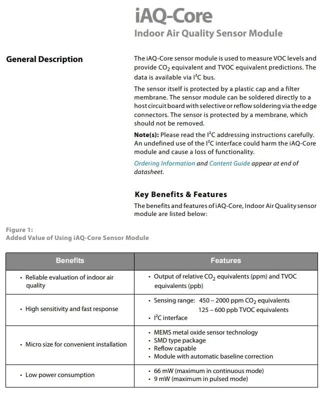 IAQ-CORE-C INFO