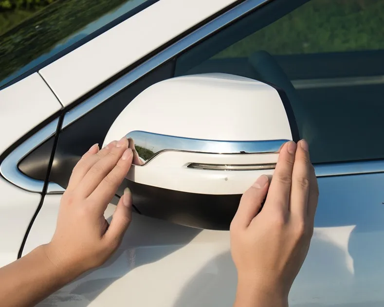 KOUVI 2 шт. автомобильные аксессуары Стайлинг для Honda CRV CR-V зеркало заднего вида отделка ABS хромированная боковая защитная лента для зеркала