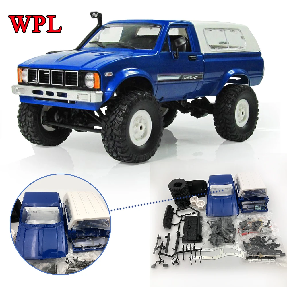 WPL C24 2,4G Diy Радиоуправляемый автомобиль набор игрушки на дистанционном управлении Радиоуправляемый гусеничный 4WD внедорожный Багги дистанционный автомобиль uzaktan kumandali araba детские игрушки для мальчиков