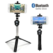 Foldable Perche Selfie Monopod Universal Selfie Stick Bluetooth With Button For Android iPhone Tripod Pau De