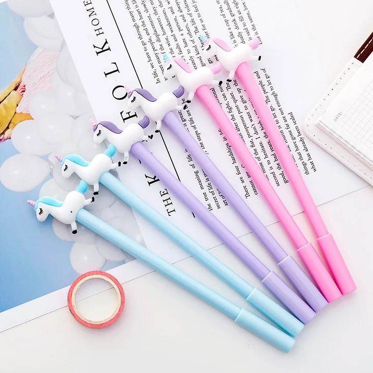 

1PCS Lovely New Cartoon Creative Jumping Pony Gel Pen Student Stationery Novelty Gift School Material Office Supplies