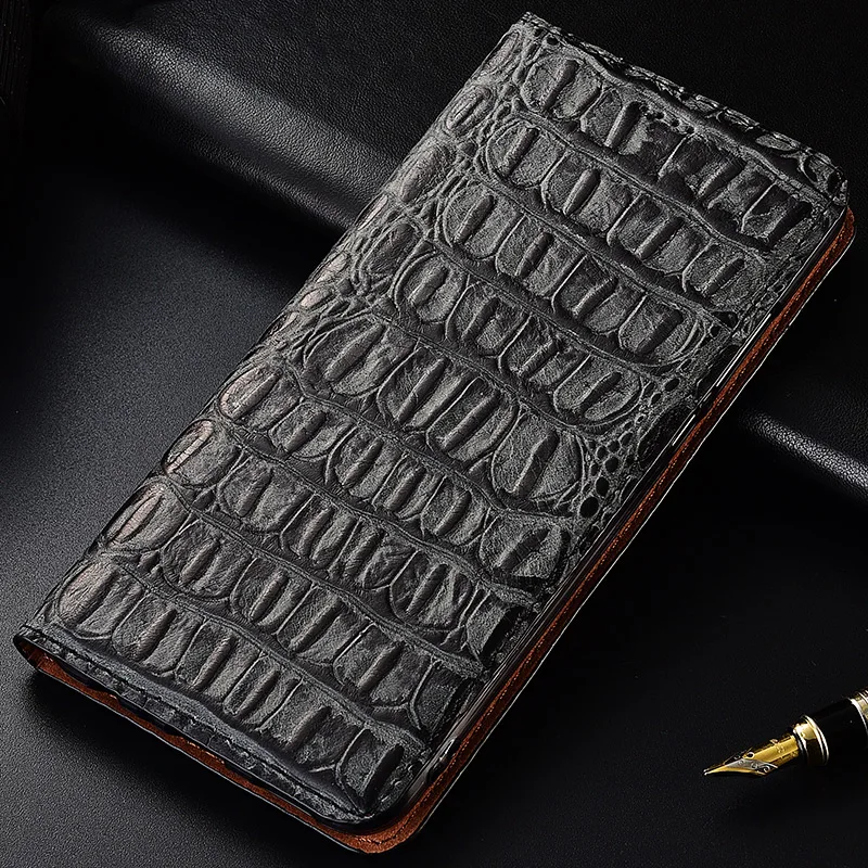3D чехол из натуральной кожи крокодила для BlackBerry Priv KEYone Key2 Key 2 Чехол подставка Флип