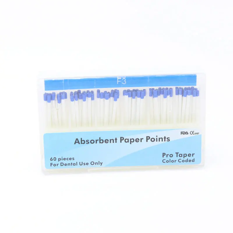 4 Packs Dental Protaper Absorbent Paper Points F1 F2 F3 for Protaper Files Assorted Dental materials for Root Canal