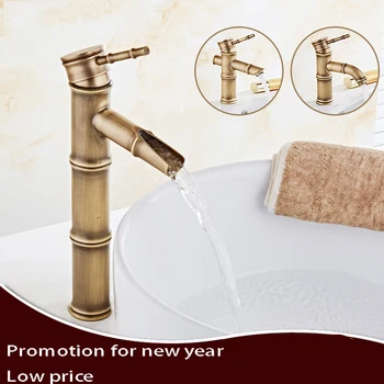 

3 styles Antique Bamboo Bathroom Faucet Antique bronze finish Brass Basin Sink Faucet Single Handle Bamboo Water Tap