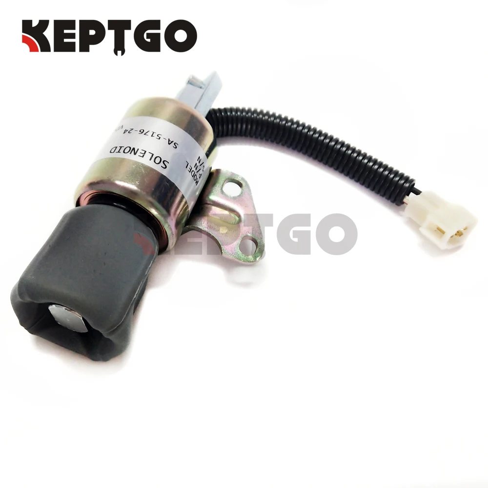 

24V Stop Shutoff Solenoid 24V For Kubota Engine 1756ES-24SUC5B1S5 SA-5176-24