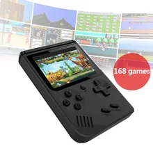 USB зарядка Ретро карманная портативная игровая консоль 168 классические игры Поддержка ТВ выход видео игровой плеер подарок на день рождения для детей