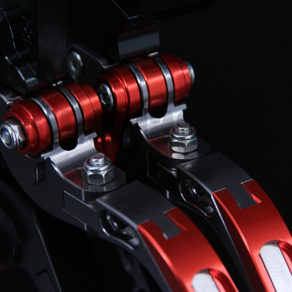 Riderjacky CNC красный + титановый складной выдвижной тормозной рычаг сцепления для