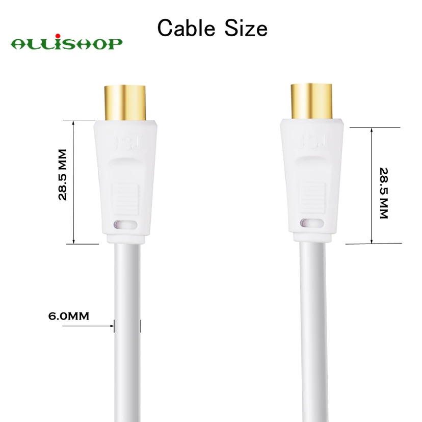 Кабель для ТВ антенны ALLiSHOP HD 75 Ом TV 9 5 мм коаксиальный кабель премиум класса с