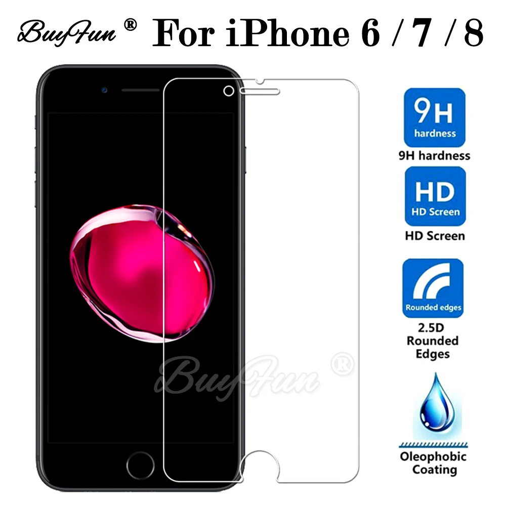 Защитное стекло 9H для iPhone 7 8 6 закаленное Apple i phone iPhone7 iPhone8 iPhone6 защитная пленка