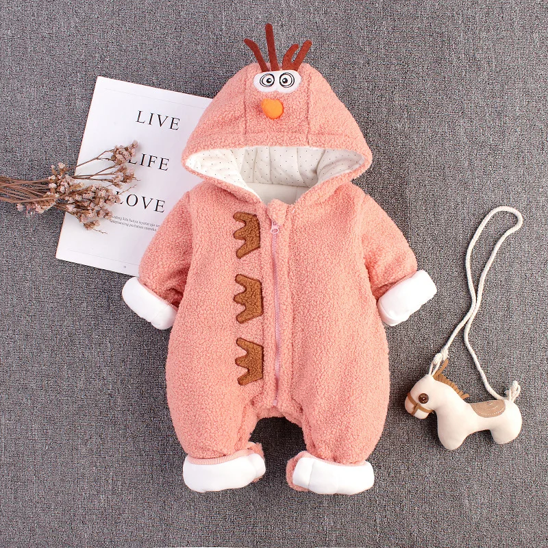 

Winter Boy Girl Hat Jumpsuit Newborn Layette Down Clothing Coat Parkas Rompers Baby Clothes Snowsuit Costume Suit For 0-12 Month