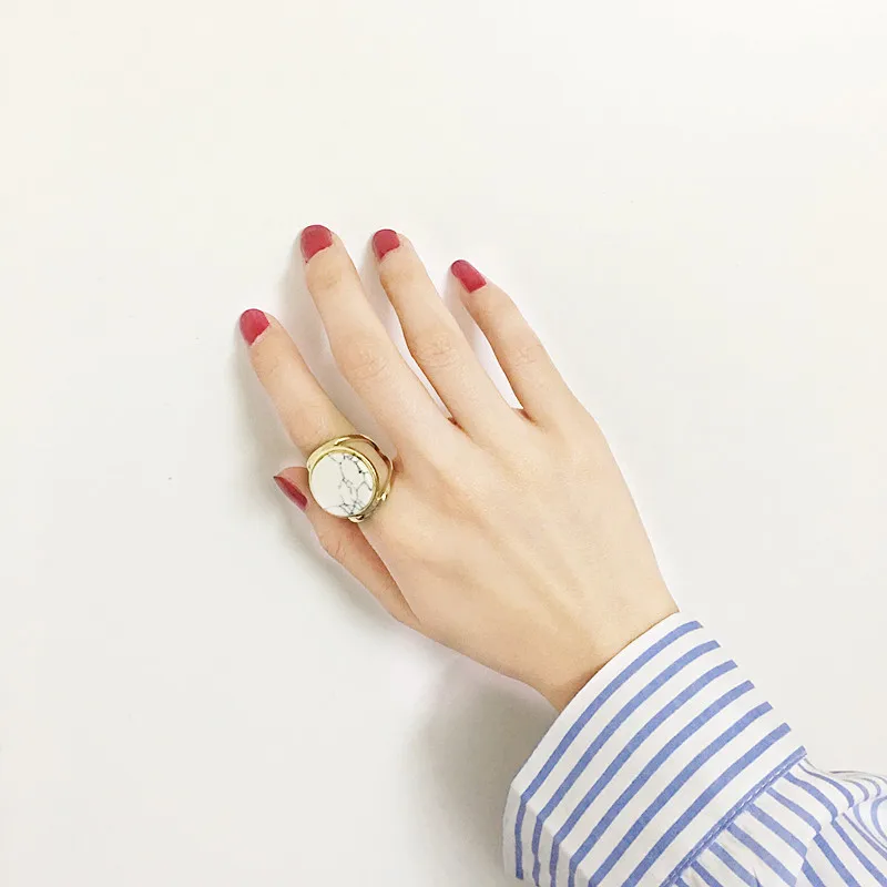 AE-CANFLY геометрическое круглое квадратное кольцо для большого пальца Бохо этническое женское кольцо в стиле хиппи 2D1015