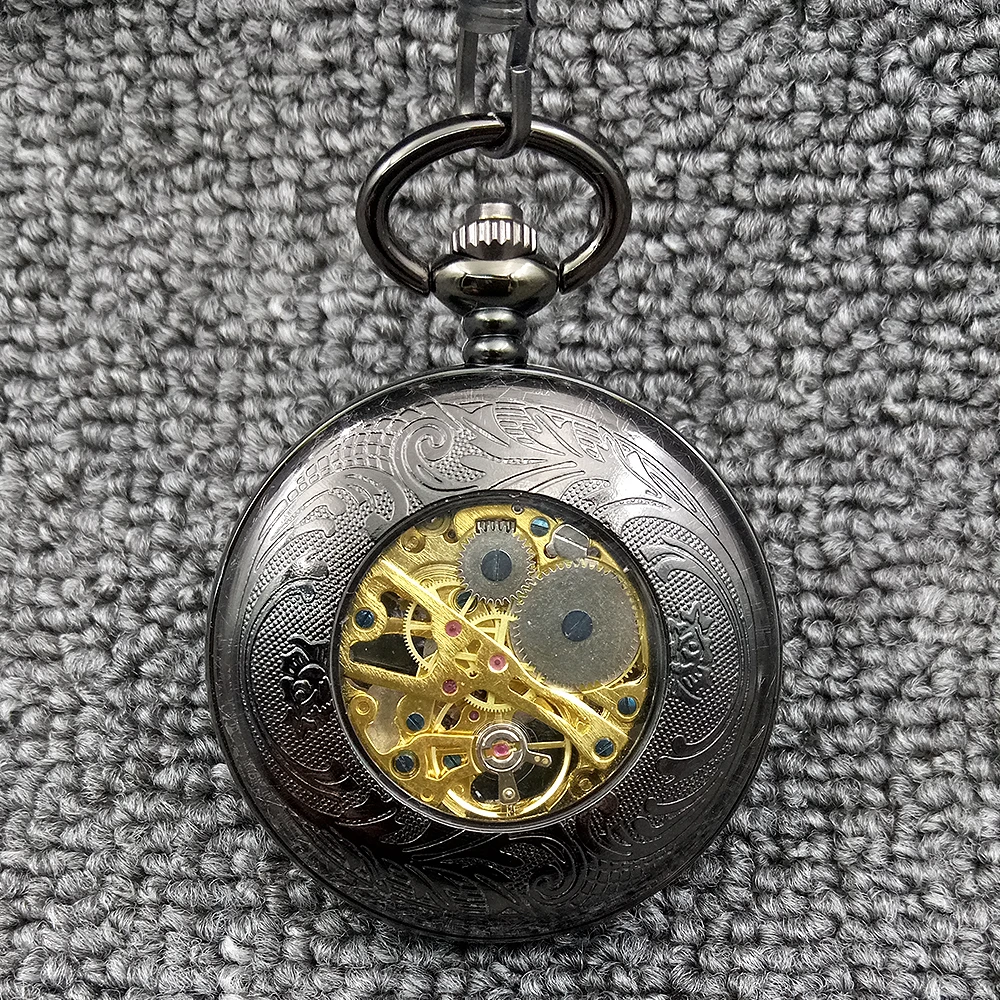 Винтажные антикварные карманные часы механические ручные мужские и женские часы с гравировкой арабские цифры с круглым корпусом