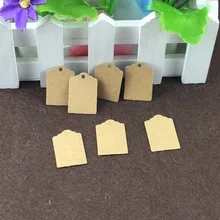 400PCS Kraft Paper 3 2cm Small Hang Tags 400PCS Hemp Strings Jewelry Head Cards font b