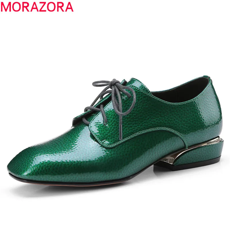 MORAZORA/2019 г. Новое поступление туфли лодочки Женская летняя обувь наивысшего