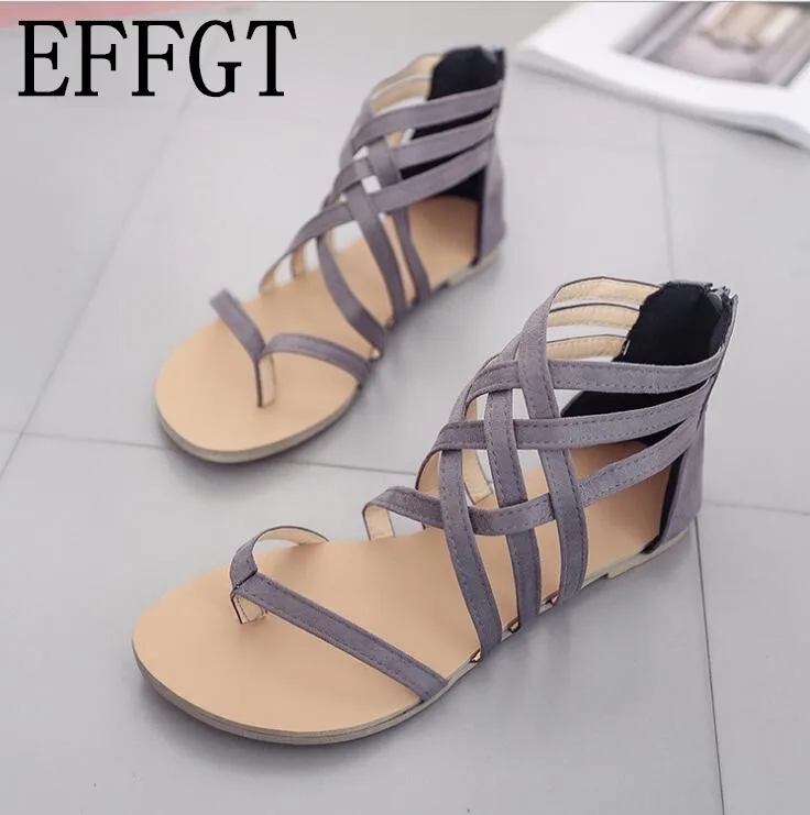 zipper gladiator sandals