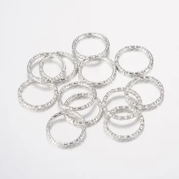 

500pcs 15x1.5mm Iron Linking Rings for Jewelry Findings, Closed but Unwelded, Ring, Platinum, Hole: 12mm