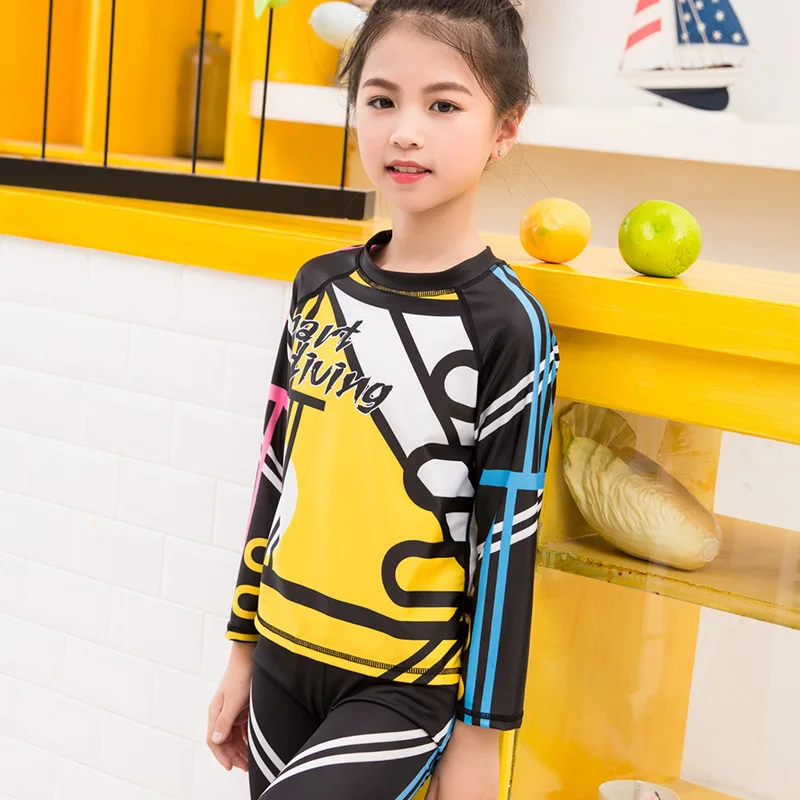 Купальник SBART girl UPF 50 + с защитой от УФ лучей лайкра детский купальник топом