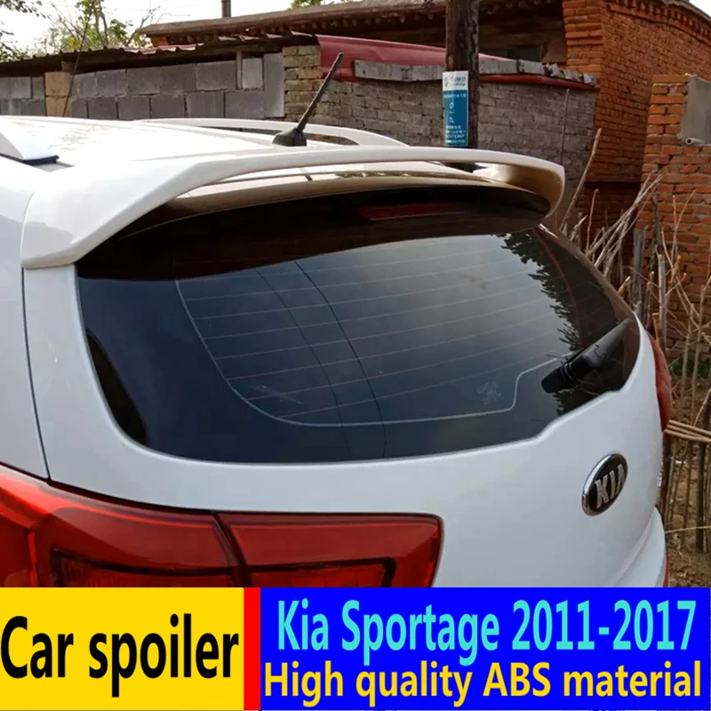 Для Kia Sportage спойлер 2011- высокое качество абс материал автомобильное заднее крыло праймер цвет задний спойлер для Kia Sportage R