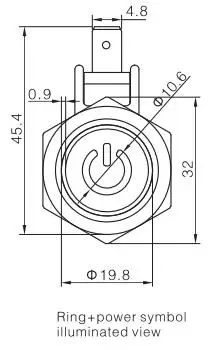 illuminated power symbol drawing