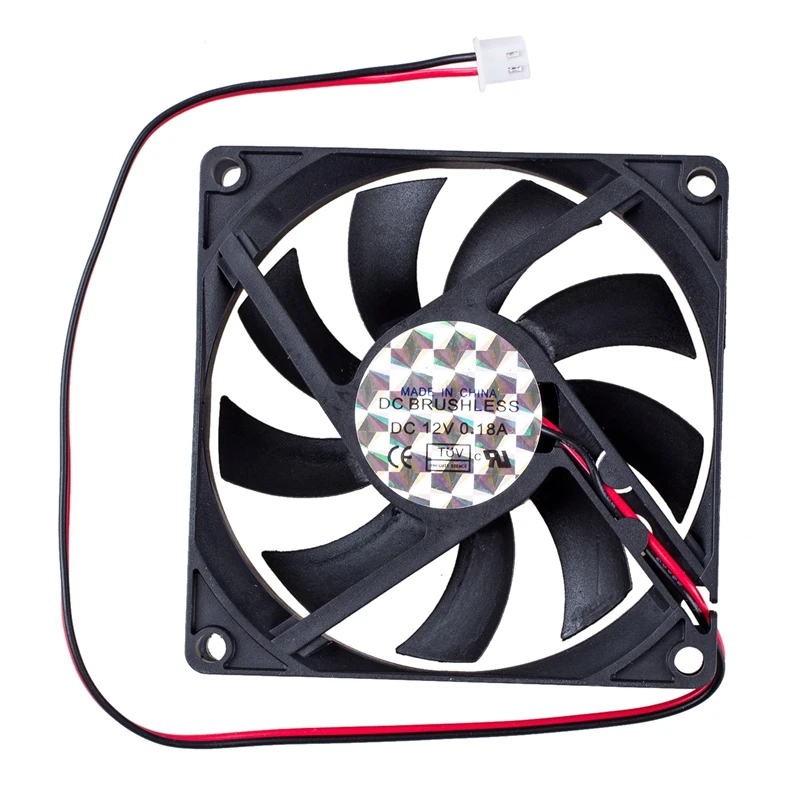  DC 12V 0.18A 2 контактный разъем ПК чехол вентилятор охлаждения 80x80 мм|Вентиляторы| |
