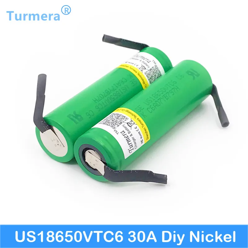 

VTC6 3.7V 3000mAh 18650 Lithium Battery 30A Discharge for US18650VTC6 Tools e-cigarette batteries+DIY Nickel for screwdriver nov
