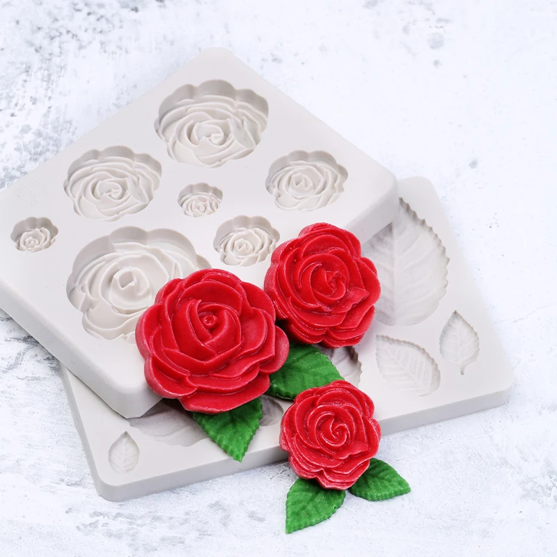 1 шт. сахарные цветы розы силиконовая форма в виде листьев помадка форма торта шоколадная Форма Мыло плесень свадебный торт украшения инструменты