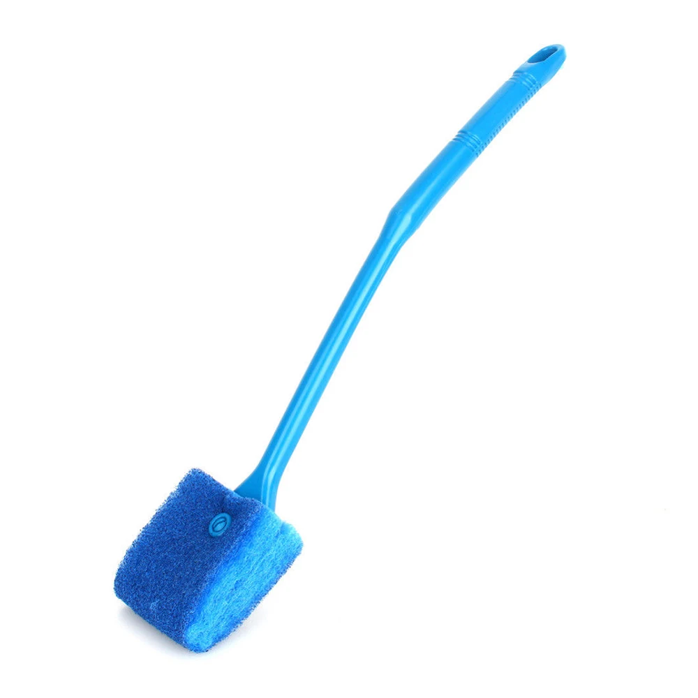

New Aquarium Brush Fishing Glass Algae Scraper Cleaner Plant Fish Tank 2 Side Plastic Clean Sponge Accessories Cleaning Tools