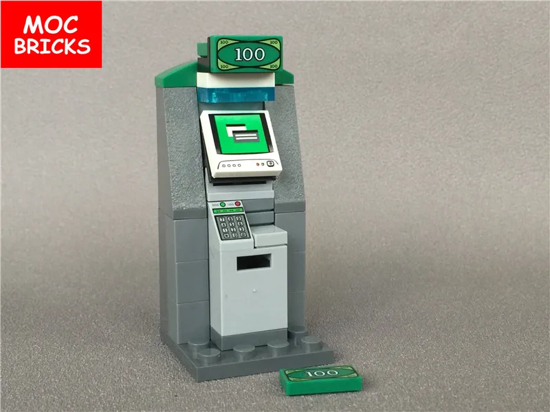 10 компл./лот кубики MOC сделай сам наличный банкомат городской банк развивающие