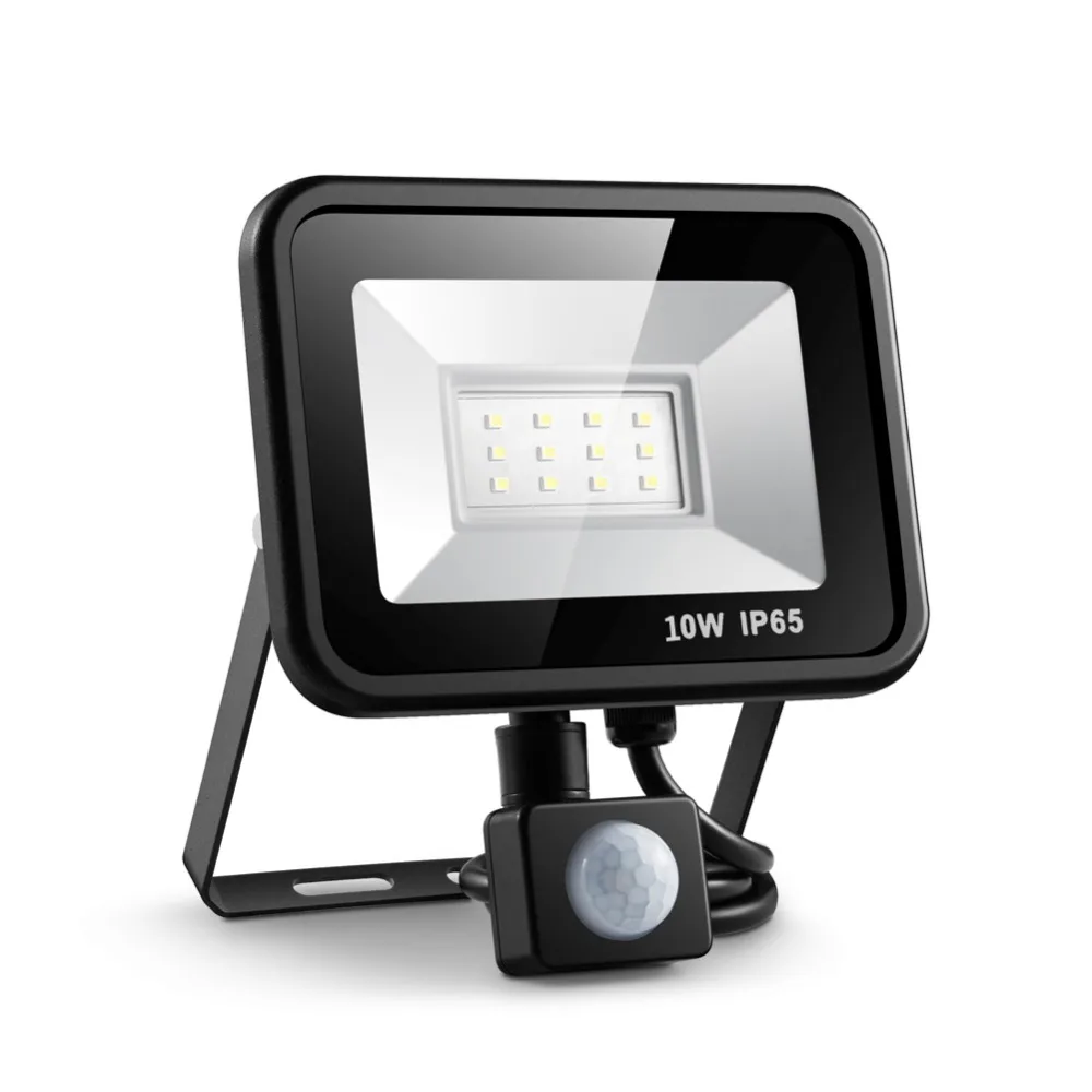 Holofote ao ar Sensor de Movimento Prova de Água Luz de Inundação com Sensor Eslas 10 w 20 w Refletor Livre Led Holofote de Movimento Pir 220 v Parede à Luz da Garagem 4 20 refletor conduziu a luz de inundação
