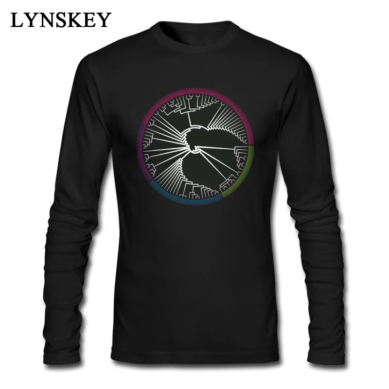 Rife Summer Tops Shirt Crewneck Summer/Fall 100% Cotton Long Sleeve T Shirt for Men Lifes Tree Birthday Tee-Shirts Top Quality Lifes Tree black